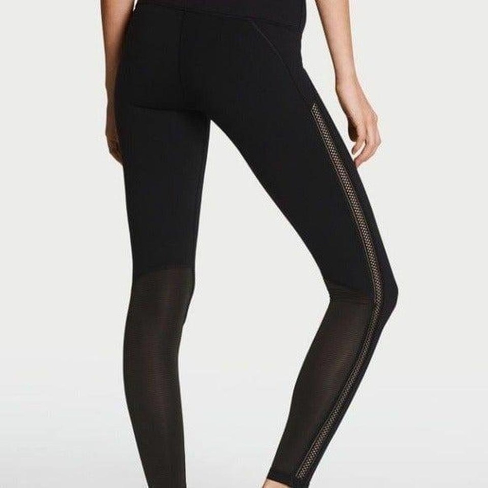 VSX Knockout Sport Tight Black Striped Mesh Pants short XS